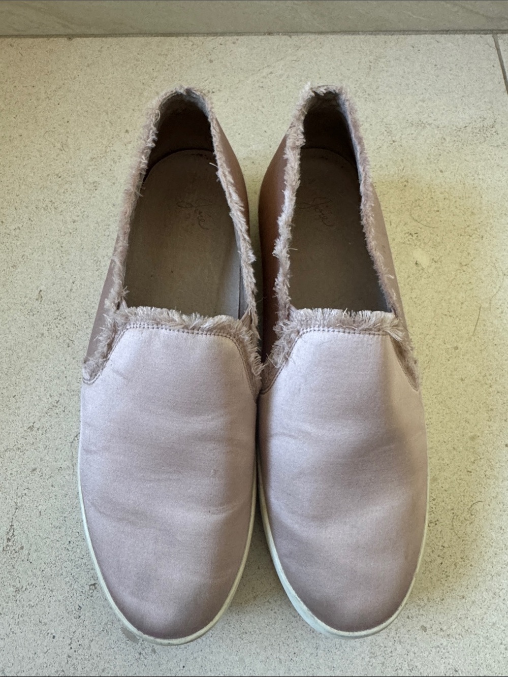 Joie Pink Satin Slip-On Sneakers